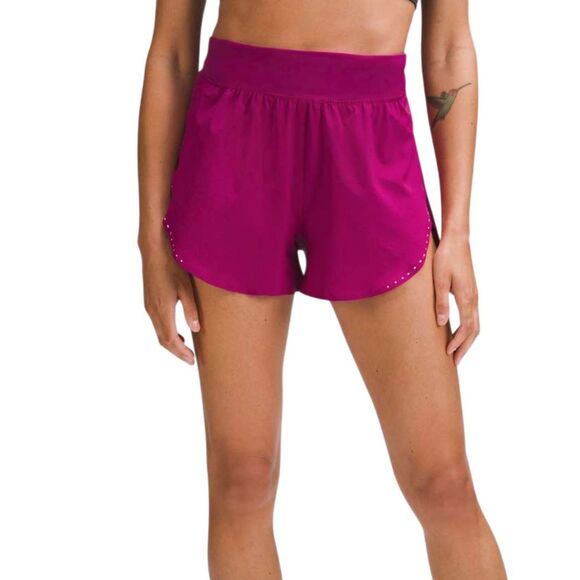 Lululemon Fast & Free Reflective High-Rise Classic-Fit Short 3" *Magenta Purple - Picture 3 of 9